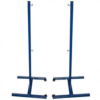 Softee Equipment 0012431 Juego Postes Badminton Fijos, Blanco, S