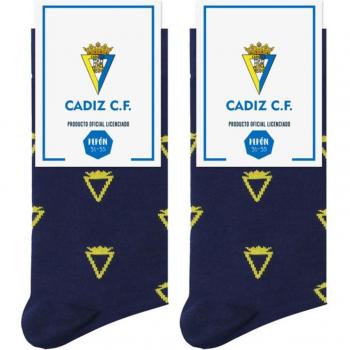 Calcetines Cádiz Club de Fútbol Pepe Pinreles Logo Marino Pinrelitos