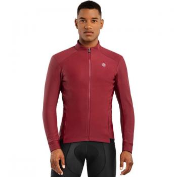 Chaqueta Softshell de Ciclismo para Hombre J1 Soulor Siroko Burdeos