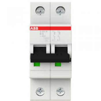 Interruptor Automático Magnetotérmico 2 Polos 6A Curva B 10kA S202M-B6 ABB