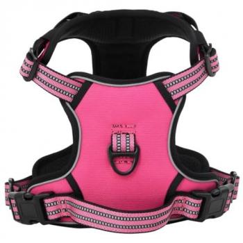 Arnés para perros con correa y collar ajustable M Color Azul, Marrón, Camouflage Brown y Rosa