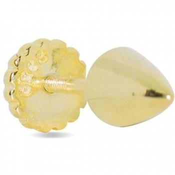 Pendiente individual Ferumlay Personalizable de plata de ley 925 con baño de oro