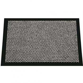 Alfombra de entrada económica de polipropileno 90 x 150 cm color gris claro M3