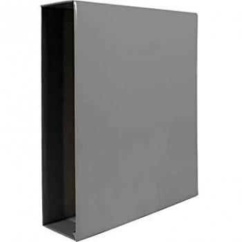 CAJA ARCHIVADOR LIDERPAPEL DE PALANCA CARTON DIN-A4 DOCUMENTA LOMO 82MM COLOR GRIS