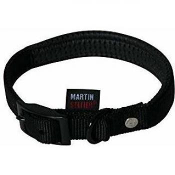 Collar Confort de Nylon para Perros Martin Sellier 25-55 cm - Negro, Ajustable y Resistente