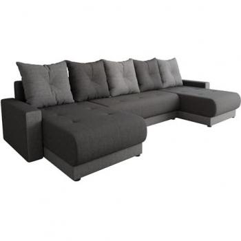 Sofá rinconero Memphis 106, con función de descanso y caja de ropa de cama, dimensiones 290x135x82cm