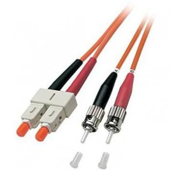 Cable de Fibra Óptica SC-ST Duplex OM2 5m LSOH Naranja