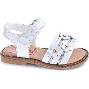 Sandalias de bebé niña marca Pablosky en color blanco