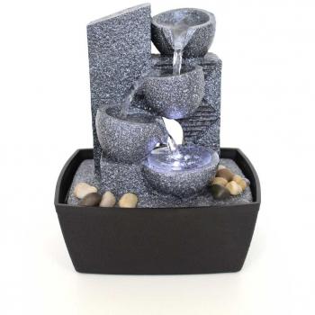 Kiom Fuente de Interior Fuente de Mesa Fuente Decorativa FoBucket con LED 10526