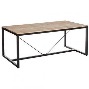 Mesa de Comedor Edena Natural Marrón Madera de Acacia 180x90x75cm