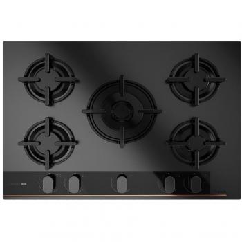 Teka Placa de Gas GBC 75-G1 BM Infinity | 70 cm | 5 Quemadores | Autoencendido Integrado | Parrillas de Fundición | Biselada | Potencia Total 9,55 kW