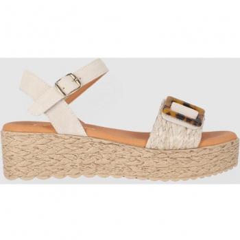 Chika10 Sandalias de Plataforma de Piel Athenea 18 Beige