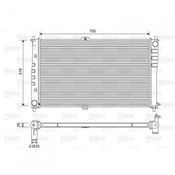 Radiador de refrigeración del motor Valeo 701602