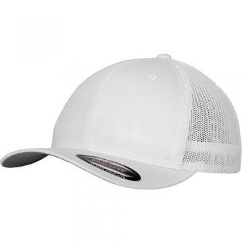 Gorra Trucker Flexfit Mesh Blanca Unisex Adulto 60% Algodón 40% Poliéster