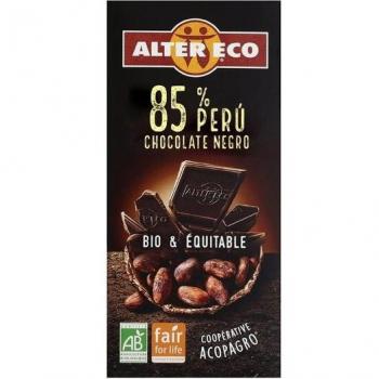 Alter Eco Chocolate Negro Perú 85% Orgánico 100g