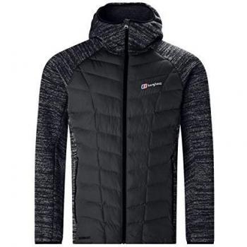 berghaus Duneline Hybrid Water Repellent Fleece Chaqueta, Hombre, Negro Azabache, Large