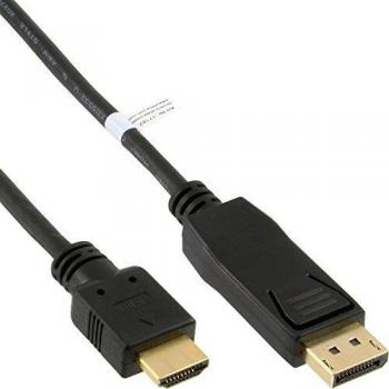 InLine 17185 adaptador de cable de vídeo 5 m HDMI DisplayPort Negro - Adaptadores de cable de vídeo