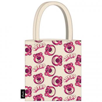 Bolsa Shopping Toy Story Lotso - Bolsa de compras, diseño de Toy Story con el personaje Lotso, fabricada en material resistente, tamaño grande, ideal para uso diario y como regalo