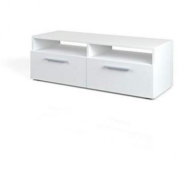 Mueble Bajo para TV Diego, Blanco Alto Brillo, 95 x 38 cm