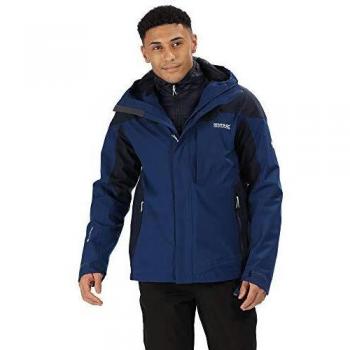 Regatta Wentwood IV Chamarra técnica 3 en 1 con Capucha Impermeable y Transpirable con Interior híbrido Aislado para Hombre, Hombre, Color Prussian/Navy, tamaño XX-Large
