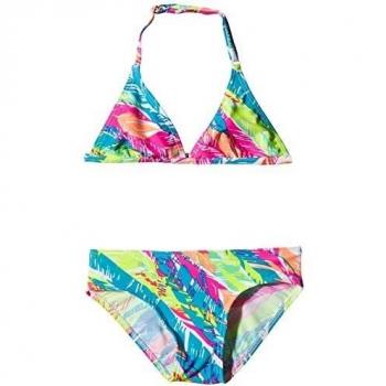 eleMar - Bikini para niña rosa Neonpink-Bunt Talla:12 años