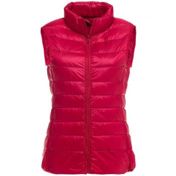 Sawadikaa Mujer Ultra Ligero Apilable Chaleco Abajo Chaqueta de Invierno Anorak Gatos Rojo Medium