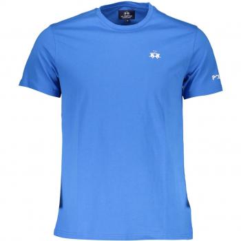 La Martina Elegant Blue Embroidered Logo Tee - XL