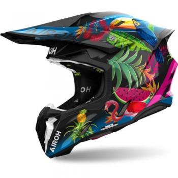 Airoh Casco de Cross Twist 3 Amazonia - Negro Multicolor (S)