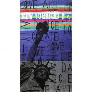 Lasa New York 18494 Col. 7 - Toalla de playa de terciopelo, 100 x 180 cm, multicolor