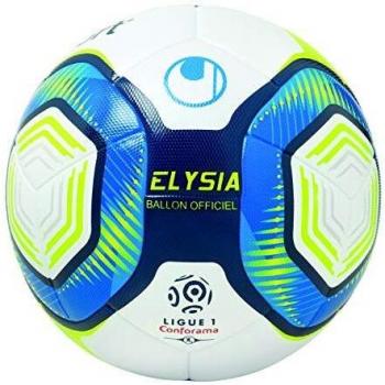 uhlsport Elysia Ballon OFFICIEL, Unisex Adulto, Blanc/Metallic Bleu/Jaune, 5