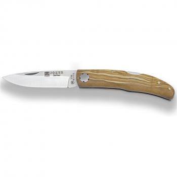 Navaja deportiva Joker Setter NO113 con cachas en madera de olivo, hoja de 8 cm MOVA