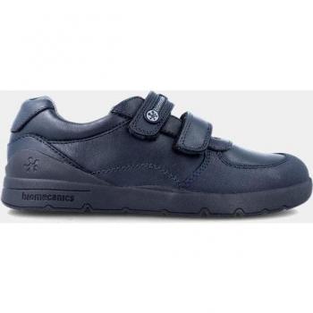 Zapatillas de niño Biomecanics 231016 en piel con doble cierre adherente y diseño tipo casco.