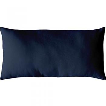 Cojín 30x50 cm Lola 100% algodón color azul marino, certificado Oeko Tex, lavable a mano, ideal para dar color a tus sofás, colección Panamá