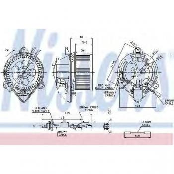 Ventilador habitáculo NISSENS 87042 - Interior blower, compatible con múltiples modelos de vehículos, potencia óptima para circulación de aire, fácil instalación, diseño compacto y eficiente en consumo energético