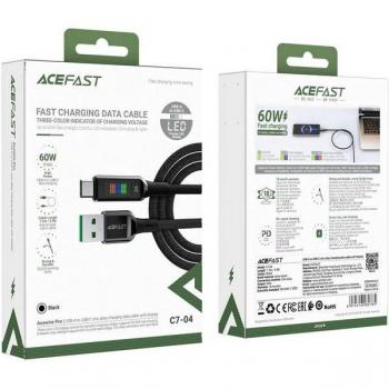 Cable USB-A a USB-C 60W con pantalla 1.2m negro