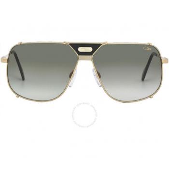 Cazal 994 004 Men's Sunglasses Gold Size 63 with Green Gradient Lenses, Yellow Unisex, Sizes: 63 MM