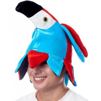 Gorro de Foam de Loro rojo y azul