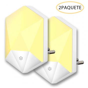 Luz Nocturna Infantil (2 Pack) Luz Noche con Luz Sensor, Luz Quitamiedos Infantil con Enchufe Pared, Ahorro de Energía para Habitación Bebé, Niños, Dormitorio, Sala, Pasillos, Baño, Cocina
