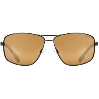 Sinner Brandon X Sunglasses - Matte Black Metal with Sintec Brown Gold Mirror, CAT3, Unisex