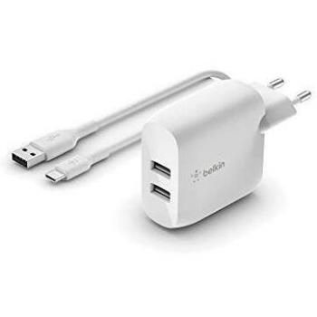 Belkin cargador de pared USB-a doble de 24 W Boost Charge + cable USB-A a USB-C