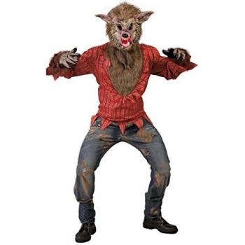Disfraz de Lobo Feroz Adulto Talla L 52-54 con Ropa Desgarrada para Halloween