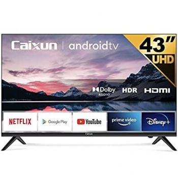 Caixun 43 Smart TV Ultra HD 4K Televisión, Android 9.0 TV con Asistente de Google, HDR10, WiFi, Modelo EC43S1UA