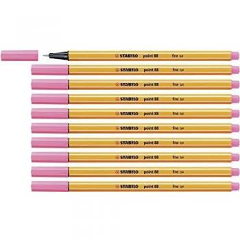 Rotulador punta fina STABILO 88/29 point 88 - Caja con 10 unidades - Color rosa claro