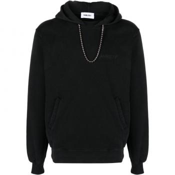 AMBUSH Men's Chain Cotton Hoodie - Black - Size Small - BMBB027F23FLE001