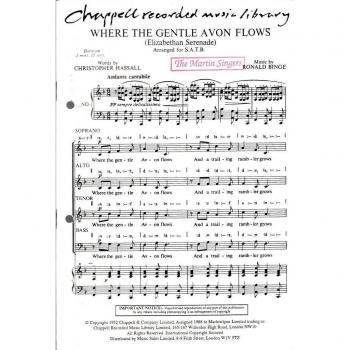 Binge: Where the Gentle Avon Flows Satb Chant