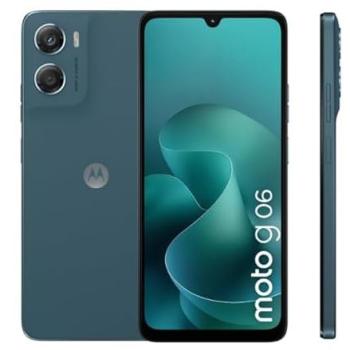 Smartphone Motorola Moto G06, 4GB RAM, 256GB Almacenamiento, Pantalla 6.88 Full HD+, Dual SIM, 4G, Azul Tapestry