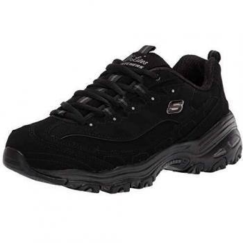 Skechers Women's Sport D'Lites Play On Black Sneakers - Size 7 M