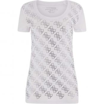 Women's Stretch T-Shirt with Front Logo - Guess 4G
