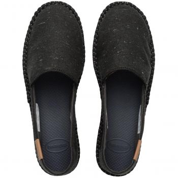 Havaianas Origine IV Alpargatas Esparto Plano Hombre Negro 44