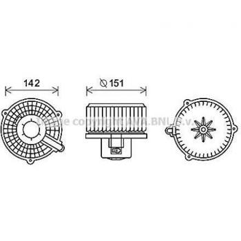 Motor eléctrico ventilador habitáculo AVA Deutschland GmbH HY8399